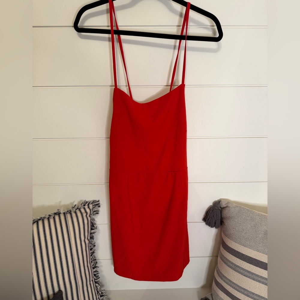 NWT- Superdown mini red dress- XL Spaghetti-Strap tie back dress